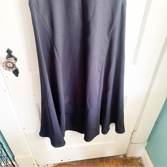 Veronika Maine Navy Floral Lace Front Detail Midi A-Line Dress NWT Cocktail XS/S - Picture 7 of 11